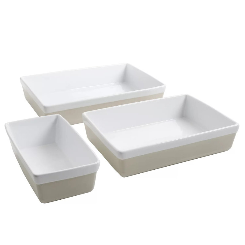 Martha Stewart 3 Piece Stoneware Bakeware Set & Reviews Wayfair